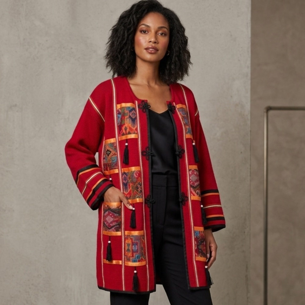 Tlc by Lambert mohair vintage knit coat